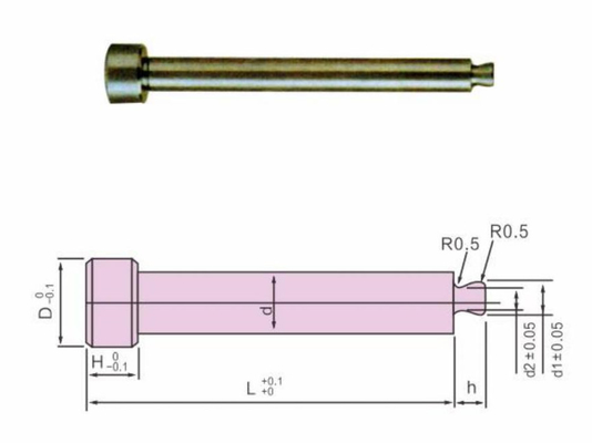ชิ้นส่วนแม่พิมพ์ฉีดพลาสติกไนไตรด์ SKD61 JIS Runner Lock Pin