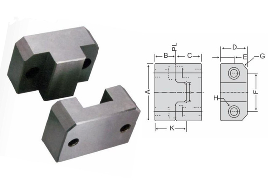 1.713 Hardened Locating Block Set การวางตำแหน่งบน YK30 Taper Interlock