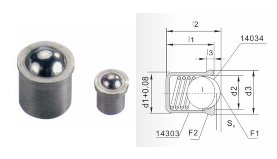 Allen Key Spring Ball Plunger ประแจหกเหลี่ยมประเภทกุญแจ MISUMI 1.4305