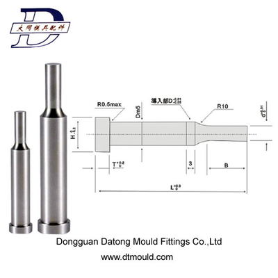 DIN9861 Die Punch Pins ISO8020 ปั๊มเจาะ Punch Chemical Black